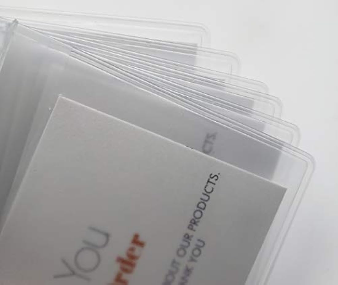 Juego de 2 portafolios de vinilo de plástico transparente