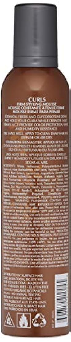 Surface Hair Curls - Mousse de peinado firme, 2 oz