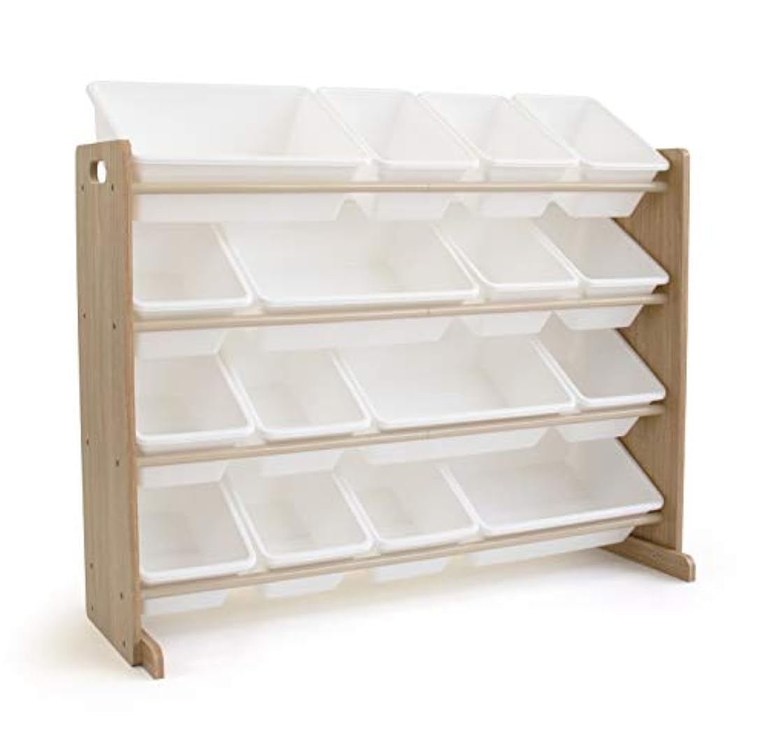 Organizador de almacenamiento de juguetes Natural / blanco