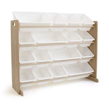 Organizador de almacenamiento de juguetes Natural / blanco