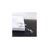 Aretes largos con circonita cúbica para mujer