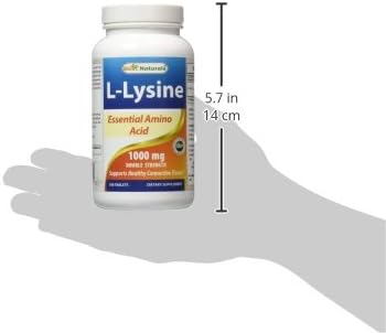 L-Lisina 1000mg 180 Tabletas - Best Naturals, Inmunidad y Herpes