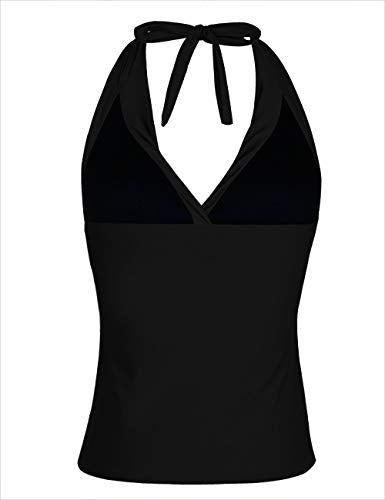 Traje de baño tankini para mujer con cuello control abdomen