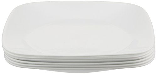 Plato de almuerzo blanco puro juego de 6