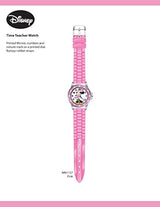 Disney MN1157 Reloj rosa de Minnie Mouse con malla de goma