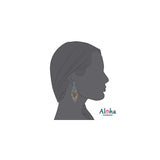 Aretes de hojas colgantes para mujer