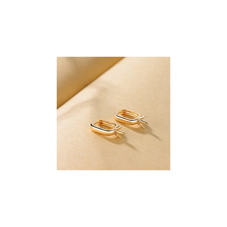 Aretes de aro pequeños dorados hechos a mano