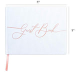 Libro de visitas para boda, color blanco con textura dura