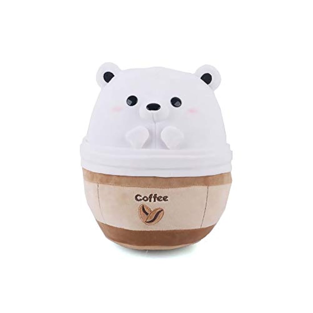 Peluche de Oso Polar, Blanco-Marrón, 10.0 in, Avocatt