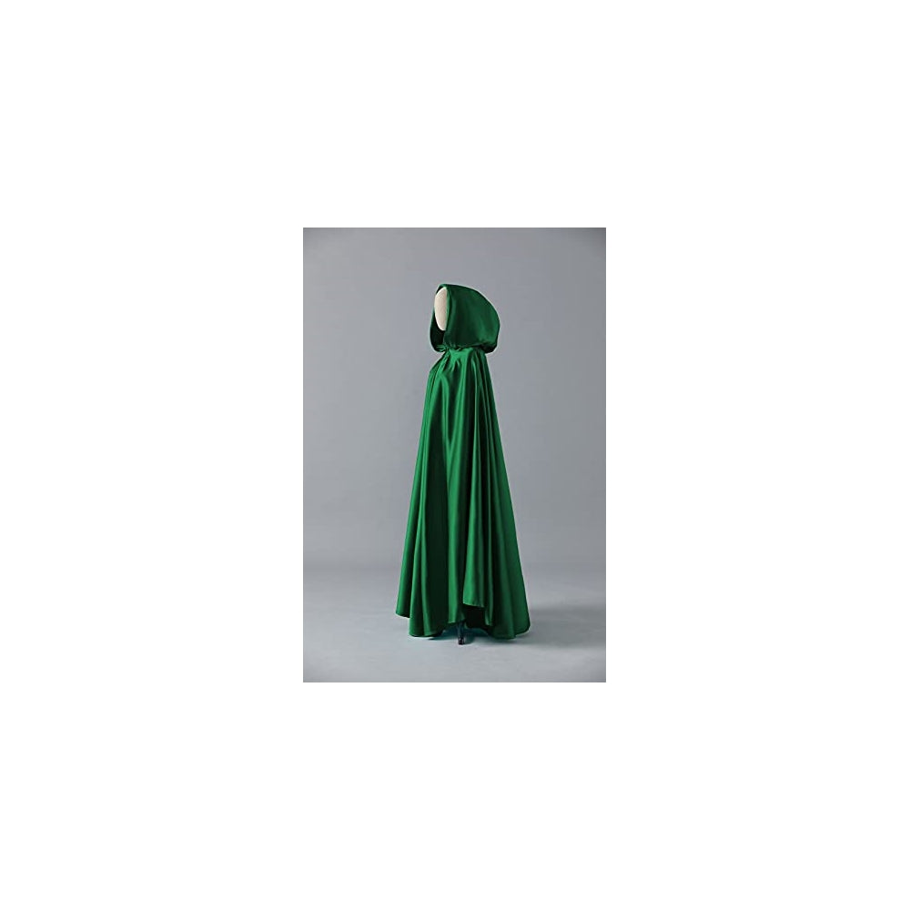 Disfraces de Capa de terciopelo capucha verde talla única