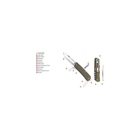 Cuchillos de camping pequeños, multiherramientas, 11 en 1