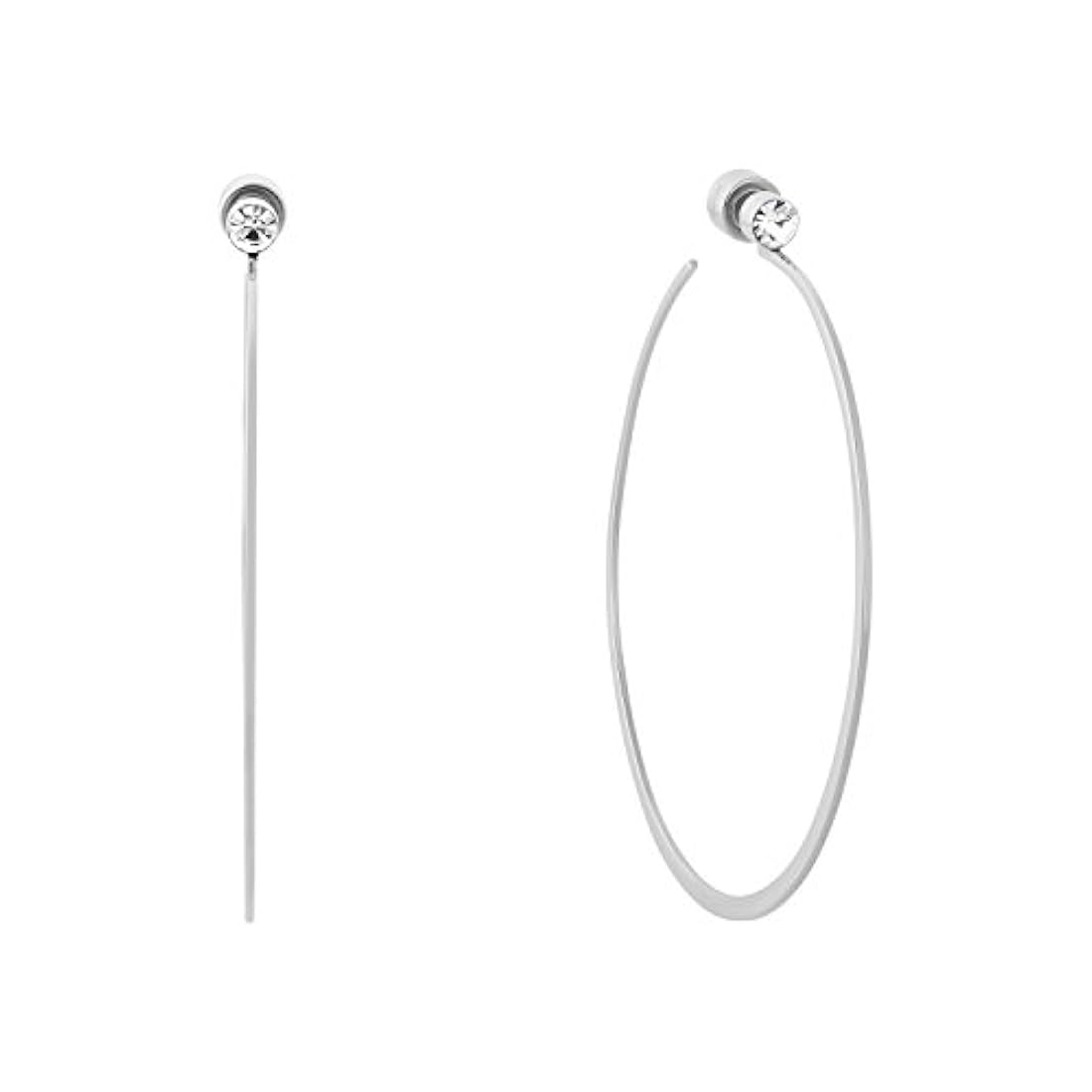 Michael Kors - Aretes de argolla brillantes y modernos
