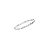 Pulseras bizantina plana de plata de ley