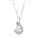 Collar con colgante de sirena de plata de ley 925