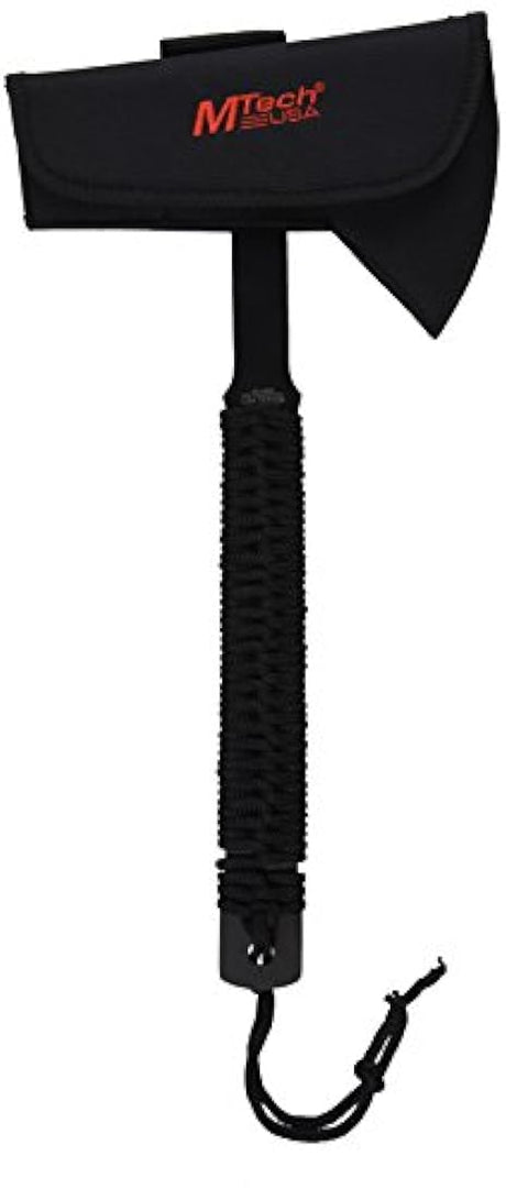 Hacha para acampar MTech USA MT-AXE8, mango negro de acero