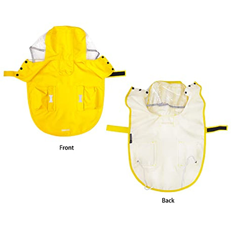 Impermeable para perro, ajustable, reflectante, ligera, con capucha para poncho