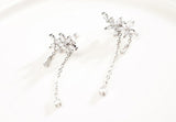 aretes de plata esterlina 925 con diseño de hojas