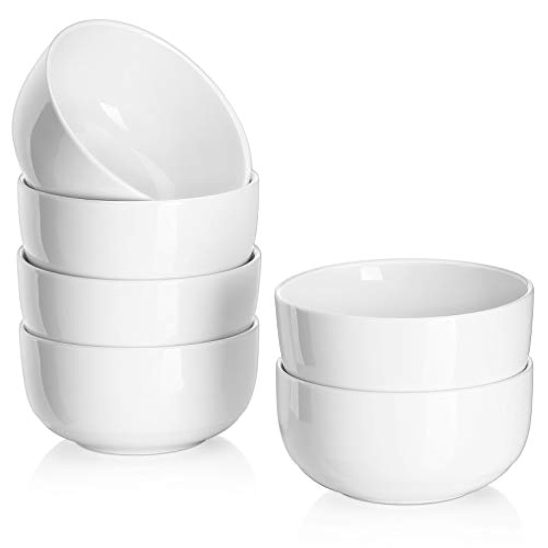 Juego de tazón de porcelana DOWAN de 10 onzas, 6 paquetes