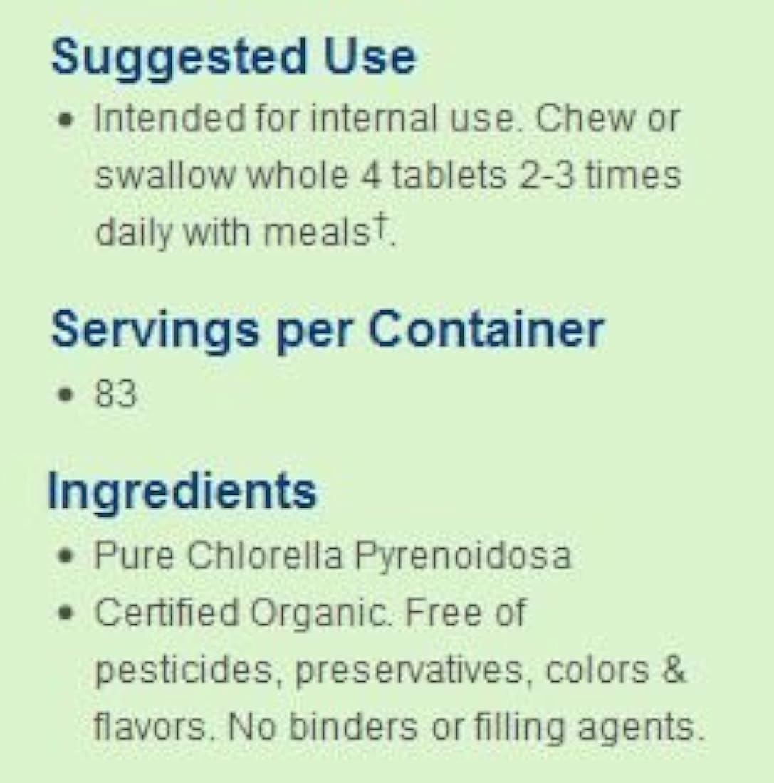 Biopure – 100% orgánico certificado Chlorella Pyrenoidosa