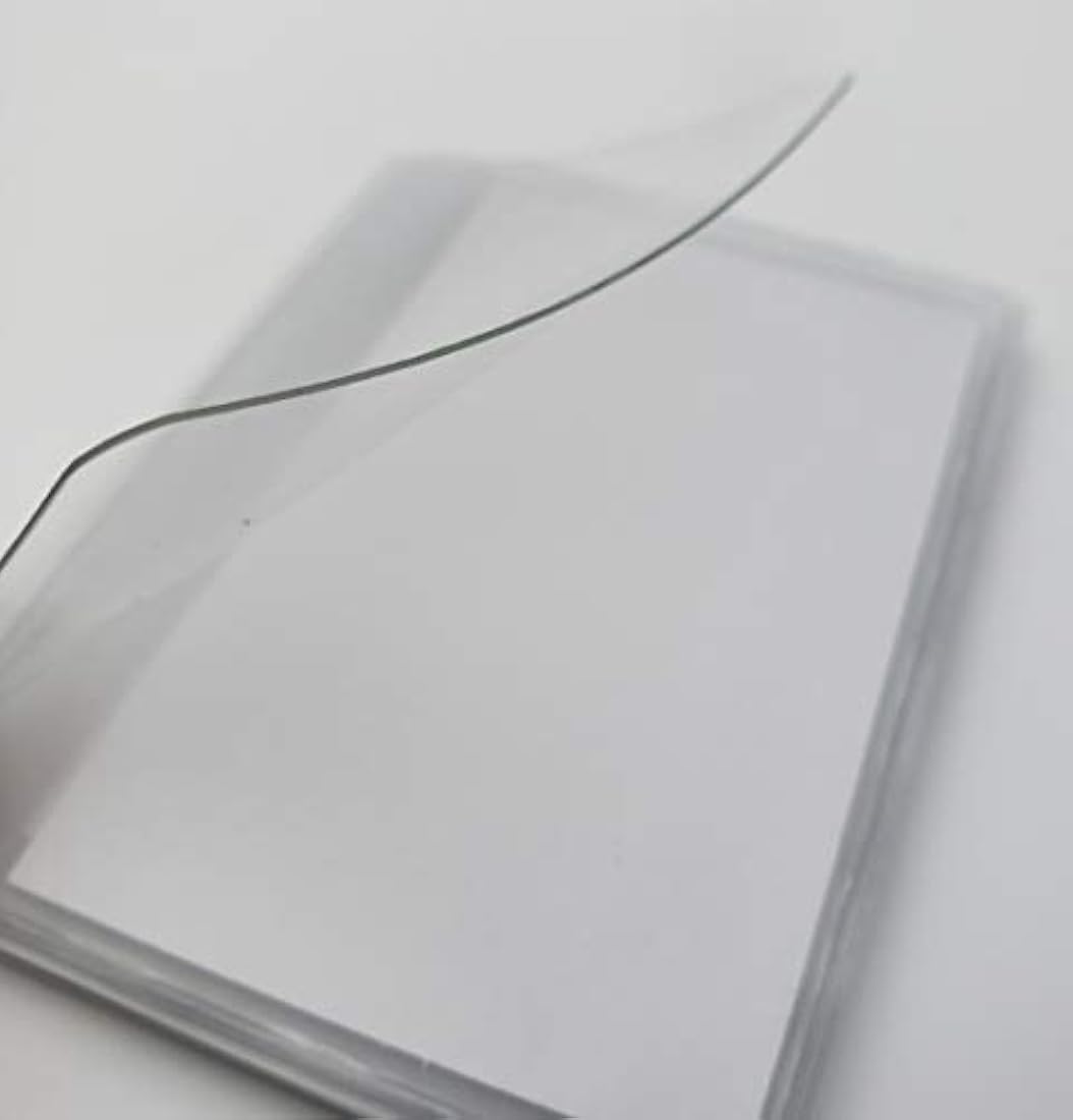 Juego de 2 portafolios de vinilo de plástico transparente