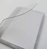 Juego de 2 portafolios de vinilo de plástico transparente