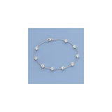 Pulseras de plata de ley con circonita cúbica en plata