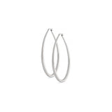 Aretes de aro ovalados de plata hipoalergénicos para mujer