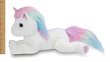 Peluche de unicornio con forma de melena de arcoíris, L