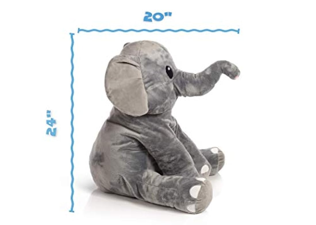 Peluche de Elefante color gris, 24.0in, Hudz Kidz