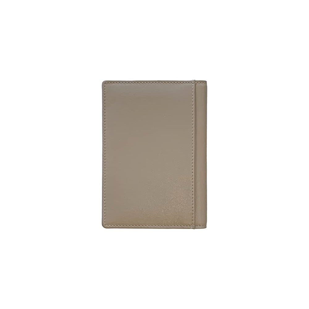 Porta Documentos y Tarjetas de piel para pasaporte gris