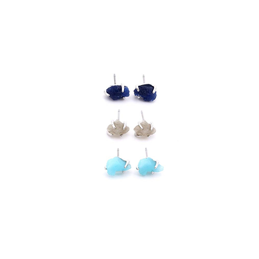 Aretes de tuerca de plata con diseño de bola para mujeres