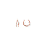 Aretes  de plata a presión para mujer