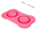 Hubulk - 2 tazones de acero inoxidable para perro, con alfombrilla de silicona antideslizante y cuchara de comida para mascotas, platos para alimentar a perros pequeños, medianos, grandes, gatos, cachorros