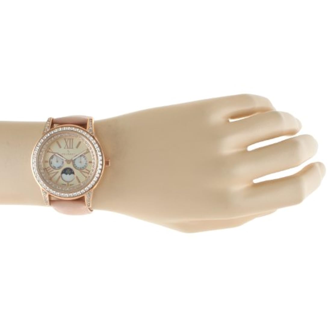 Reloj de vestir con bisel de cristal para mujer