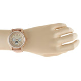 Reloj de vestir con bisel de cristal para mujer