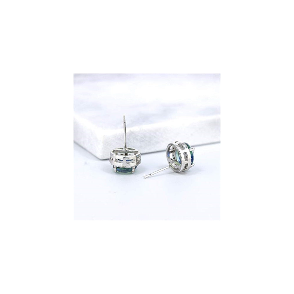 Aretes brillantescon circonita cúbica de cristal