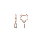 Aretes colgantes de plata chapados en oro de 14 quilates