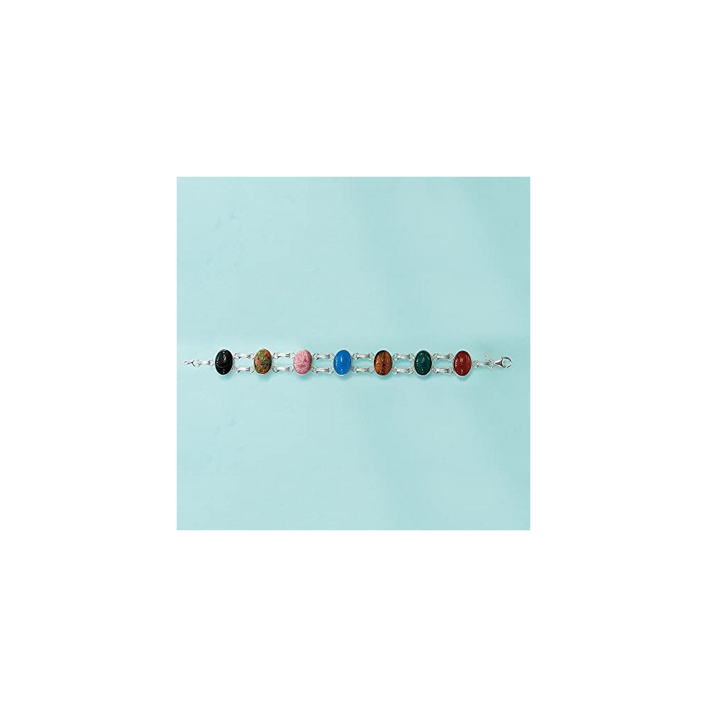 Pulseras de escarabajo en plata de ley