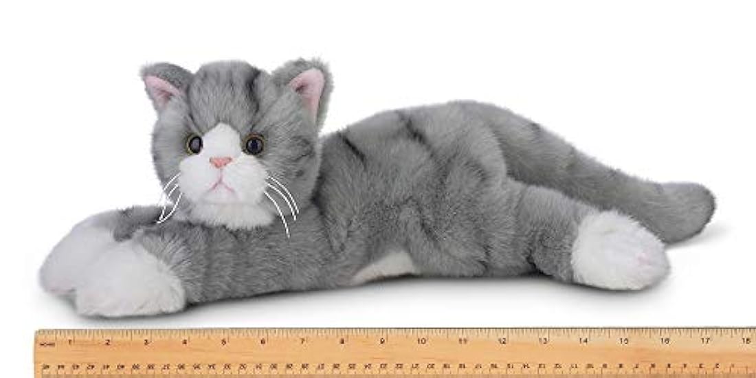 Calcetines de peluche con diseño de animales de rayas  gris