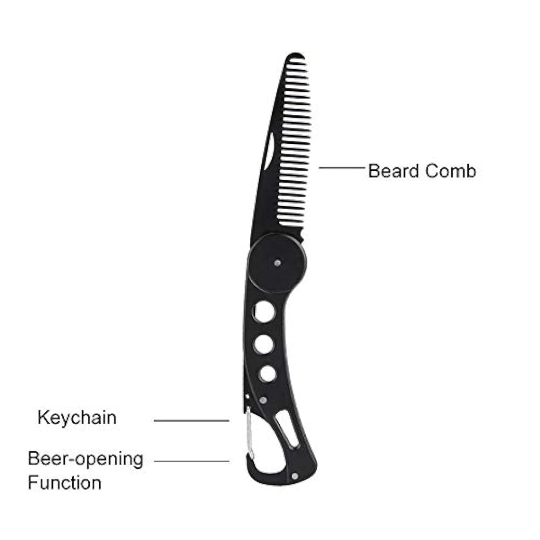 Peine plegable para barba de acero inoxidable Delaman