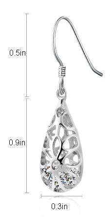 Aretes colgantes de filigrana de plata