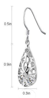 Aretes colgantes de filigrana de plata