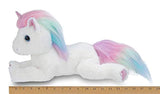 Peluche de unicornio con forma de melena de arcoíris, L