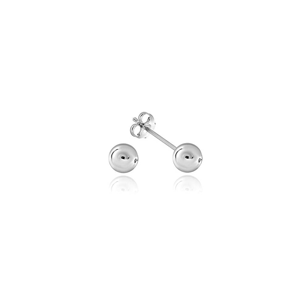Aretes tipo dormilona de plata esterlina para mujeres