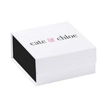 Cate and Chloe McKenzie - Pendientes colgantes de oro blanco de 18 quilates con cristales de Swarovski, pendientes colgantes de cristal solitario, los mejores pendientes de gota de plata para mujer, juego de canal, gota de herradura