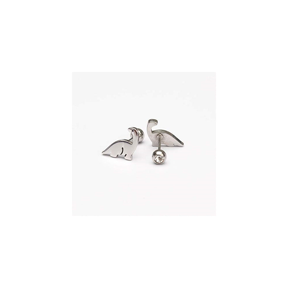 Aretes de dinosaurio Tornillo  de acero quirúrgico