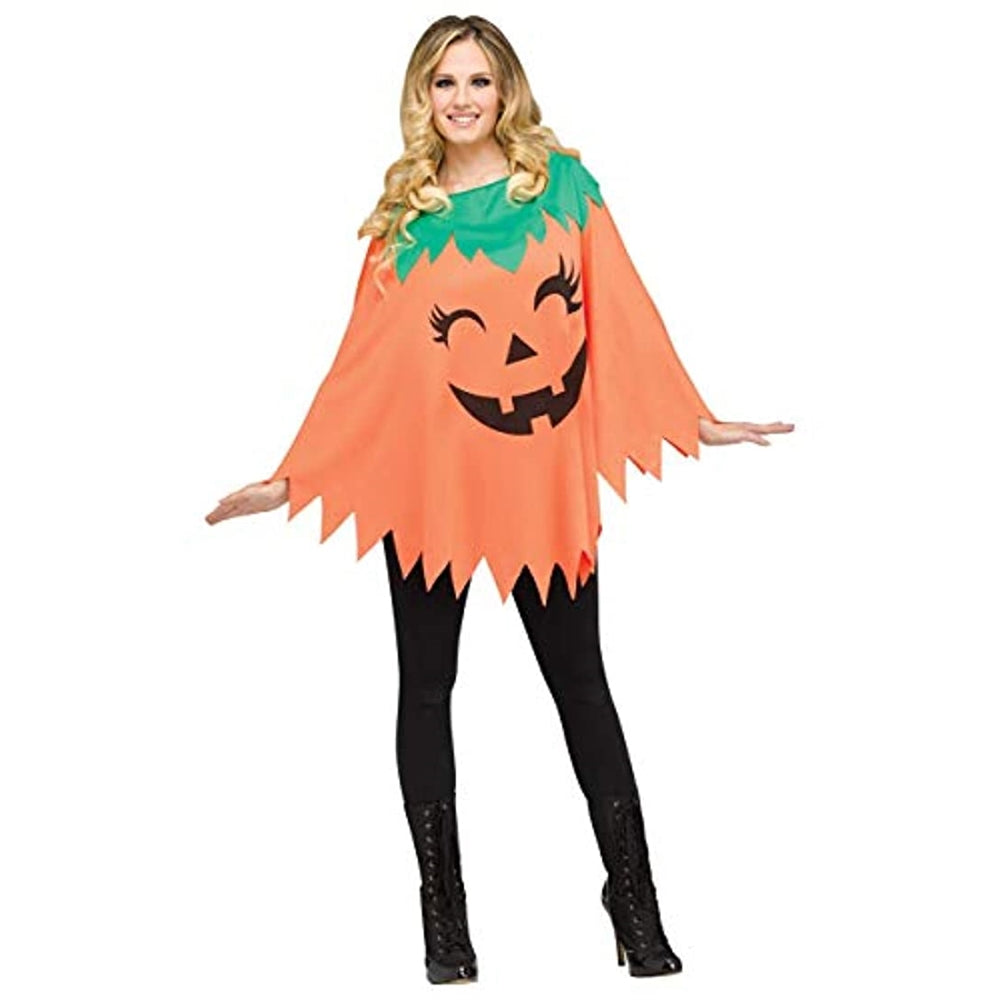 Disfraces Poncho de calabaza adulto