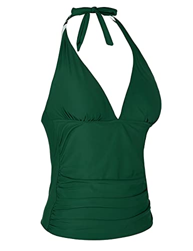 Parte superior de tankini para natación, con cuello