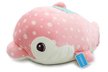 Peluche de delfín rosa muy suave