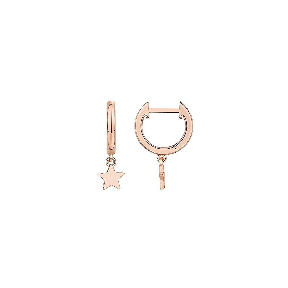 Aretes chapados en oro con bisagras para mujer